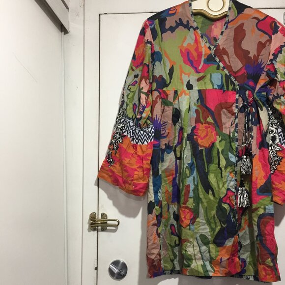 SAPPHIRE WRAP BLOUSE / DRESS SIZE S - Picture 2 of 8